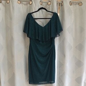 Connected Apparel Sparkling Green Midi Dress